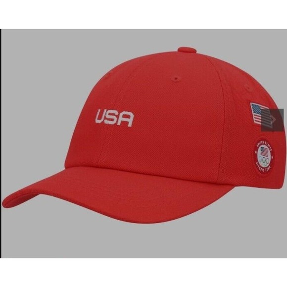 Hurley Team USA Olympics Adjustable Strapback Cap Hat Red One Size New With Tags - Picture 5 of 6